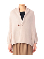 ボリュームトッパーニットカーディガン/ライトベージュ(051)