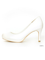 ラウンドトゥプレーンパンプス/ホワイト