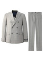 DORMEUIL/AMADEUS 365シャークチェックスーツ/グレー(212)