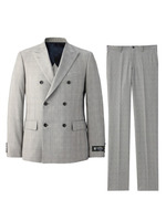 DORMEUIL/AMADEUS 365シャークチェックスーツ/グレー(212)