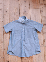 Pin tuck pocket shirt/BLUE