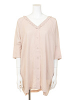 【mystic】Vフリルガウン/オフホワイト