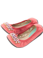 ビジューバレエタイプパンプス/ピンク系(072)