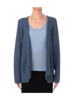 ミックスカラーニットカーディガン/ネイビー系(092)