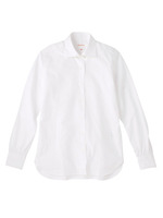 定番120/2ブロードワイドカラーシャツ/ホワイト(001)