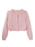 tulle knit cardigan/black