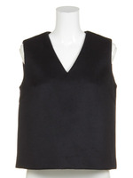 【GREED】Mink Cashmere Beaver Cloth Sleeveless Bl/NAVY