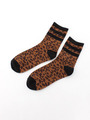 【atmos】ATMOS SOCKS LEOPARD CREW/BROWN