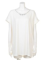 Ｓ　後ろジョーゼットチュニック/ホワイト