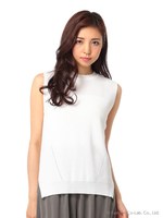 あぜニットベスト/カーキ