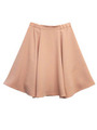 ひざ丈切替フレアスカート/ピンクベージュ