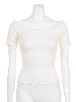 カットシャーリングTOPS/ホワイト