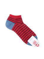 カラーブロッキングボーダーソックス/ブラック系(115)