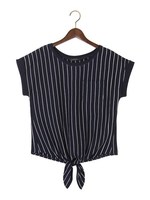 ストライプ前結び/T/オフホワイト/ストライプ