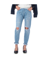 ダメージ加工デニムパンツ/ブルー(092)