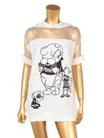 チュール切替BIGプルオーバー/ホワイト