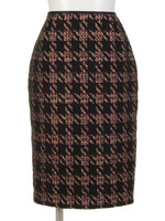 ハウンドトゥースツイードSK/レッド