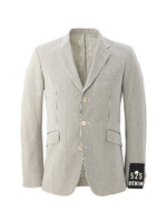 ヒッコリーストレッチ ジャケット/ブルー系(394)