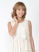 フルーツエンブロイダリートップス/ブルー