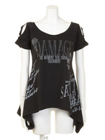 ラインストーンフレアチュニック/オフホワイト