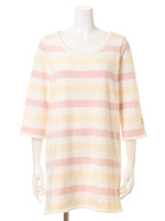 moco moco’スムーズィー’カラフルボーダードレス/PNK