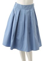 【Edit Sheen】ボリュームフレアスカート/サックス