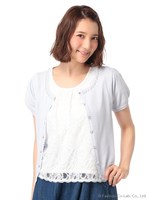 インナーレースカラフルカーデES/ネイビー