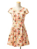 ウエストタックワンピース/ネイビー