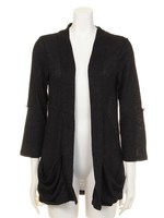 シャイニーラメオープンカーデ/ホワイト