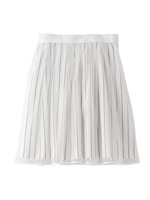 チュール&ストライプスカート/ライトブルー(391)