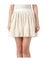 パンチング柄フェイクレザースカート/ネイビー系(093)