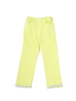 ボーダー&ワッペンポケットパンツ/レモンイエロー(031)