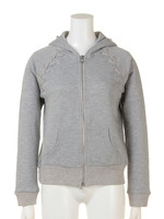 編み上げパーカー/ライトグレー