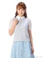 【LIZ LISA】パール襟Tシャツ/ピンク
