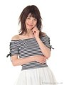 【R】レースアップスクエアーカットトップス/ネイビー