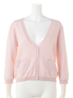 ハートポケットカーデ/ピンク