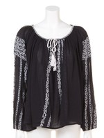 刺繍コットンブラウス/ORG