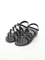 5連ベルトサンダル/ブラック