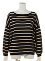 【BED＆BREAKFAST】Classic Striped Sweater ドルマン/PINK MIX