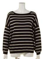 【BED＆BREAKFAST】Classic Striped Sweater ドルマン/PINK MIX