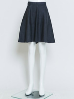 【BONICA dot GARDEN】ニットフレアSK/チャコール