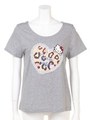キティハートヒョウ   Tシャツ/GY