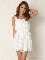 ケミカルレースコンビOP/WHT