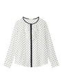 ドットフリルシャツ/ホワイト(101)