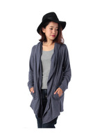 ニットソーフードトッパーカーディガン/ネイビー&ブルー系(093)