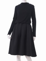 ハイネックボンディングワンピ/ブラック