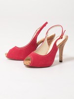 バックストラップサンダル/レッド