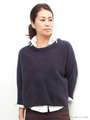 フェレットニットトップ/NAVY