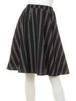 ブッチャーストライプフレアスカート/オフホワイト