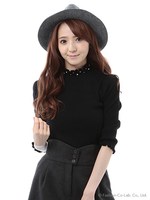 プチフリル2WAYリブニット/グリーン